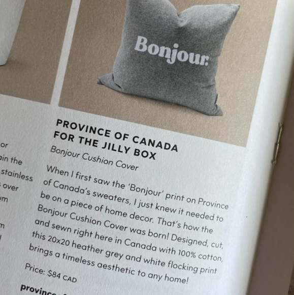 Province of Canada Pillow Case from Fall Jilly Box - Picture 2 of 2